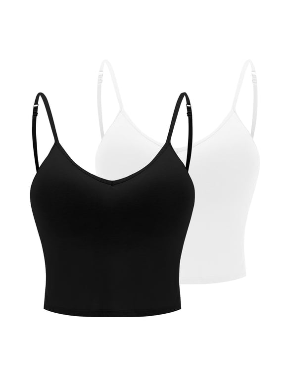 Tank Tops for Women 2024 Built in Bra, Sleeveless Solid Color Yoga Basic Undershirt Khaki Size L