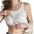 thumbnail image 1 of Fnooota Tank Tops with Built in Bra for Women, Ribbed Crew Neck Summer Casual Women's Undershirts White Size 3XL, 1 of 6