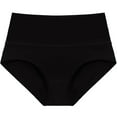 thumbnail image 1 of Fnooota Underwear Women, 100% Cotton Briefs High Waist Panties Light Comfort Breathable Stretchy Black ,S, 1 of 2