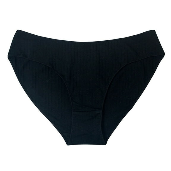 Fnooota Underwear Women, 100% Cotton High Waist Briefs Panties Light Comfort Breathable Stretchy Black ,M
