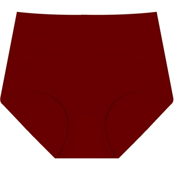 Fnooota Underwear Women, High Waist Briefs 100% Cotton Panties Light Comfort Breathable Stretchy Wine ,L