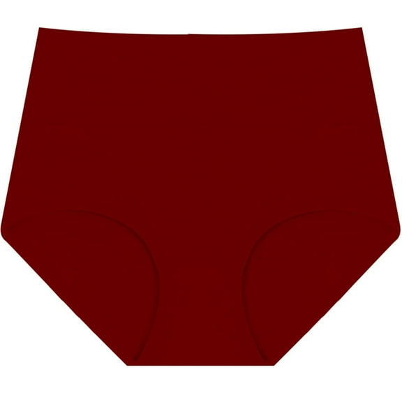 Fnooota Underwear for Women, High Waist 100% Cotton Briefs Panties Light Comfort Breathable Stretchy Wine ,S
