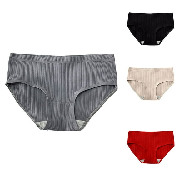 Fnooota Underwear for Women, Low-Rise 100% Cotton Seamless Briefs Panties Light Comfort Breathable Stretchy White ,L