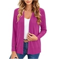 thumbnail image 1 of Mooqilaa Women's Cardigan Sweaters, Long Sleeve Casual Open Front Spring Fall Knit Cardigans Hot Pink Size S, 1 of 5