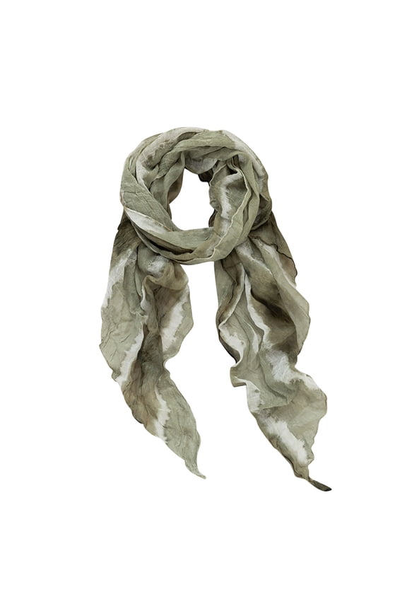 Women's Cotton Linen Scarves, Fashion Soft Lightweight Vacation Spring Fall Scarf Green Size Free Size