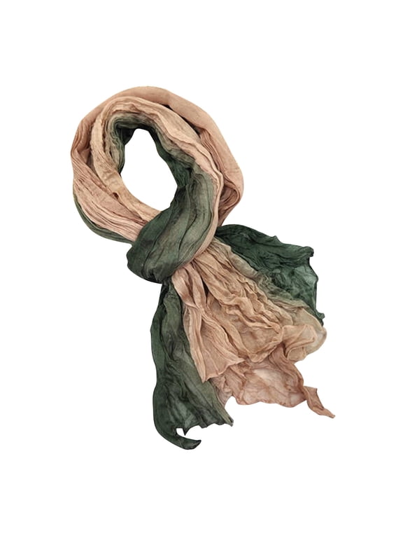Women's Cotton Linen Scarves, Fashion Travel Lightweight Soft Spring Fall Scarf Green Size Free Size