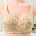 thumbnail image 1 of Fnooota Women's Push-Up Bras, Everyday Comfort Full Coverage Soft Wireless Bras Khaki Size 42/95BC, 1 of 6