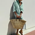 thumbnail image 1 of Fnooota Women’s Shirt Dresses, Casual Long Sleeve V Neck Spring Fall Maxi Dresses Army Green Size M, 1 of 6