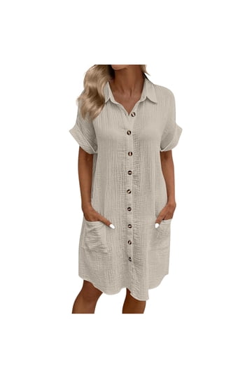 Shirt Dresses in Womens Dresses | Beige - Walmart.com Shirt Dresses in Womens Dresses | Beige - Walmart.com