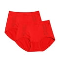 thumbnail image 1 of Fnooota Women's Underwear, 2 Pack Mid Waist Soft Breathable Womens Briefs Panties Red Size Free Size, 1 of 3
