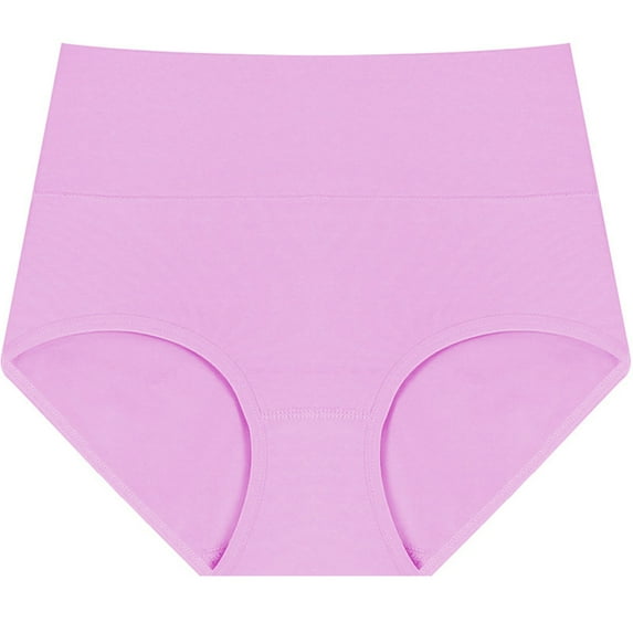 Fnooota Women's Underwear, High Waist Briefs 100% Cotton Panties Comfort Breathable Light Stretchy Purple ,3XL