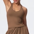 thumbnail image 1 of Fnooota Women's Workout Tank Tops, Sleeveless V Neck Racerback Running Athletic Camisole Coffee Size S, 1 of 3