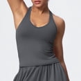 thumbnail image 1 of Fnooota Women's Workout Tank Tops, V Neck Racerback Sleeveless Running Athletic Camisole Dark Gray Size S-XL, 1 of 3