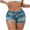 thumbnail image 1 of Fnooota Womens Biker Shorts, Stretchy Summer Mid-waist Athletic Yoga Shorts Navy Size M, 1 of 7