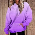 thumbnail image 1 of Fnooota Womens Casual Hoodies, Long Sleeve Plus Size Drawstring Pullover Sweatshirts Purple Size 3XL, 1 of 7