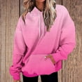 thumbnail image 1 of Fnooota Womens Casual Hoodies, Plus Size Drawstring Long Sleeve Pullover Sweatshirts Pink Size 2XL, 1 of 7