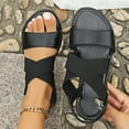 thumbnail image 1 of Fnooota Womens Comfort Sandals , Open Toe Work Platform Ankle Strap Summer Shoes Sandals Black Size 7.5, 1 of 7