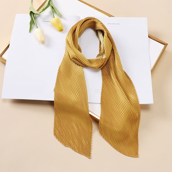Fnooota Womens Fashion Scarves, Soft Solid Color Lightweight Travel Spring Fall Scarf Yellow Size Free Size