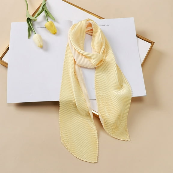 Fnooota Womens Fashion Scarves, Solid Color Travel Soft Lightweight Spring Fall Scarf Beige Size Free Size