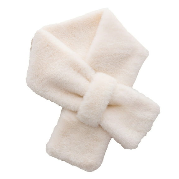 Fnooota Womens Fleece Scarves, Snow Outdoor Warm Soft Winter Scarf for Women White Size Free Size