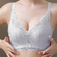 thumbnail image 1 of Fnooota Womens Padded Push-up Bras, Lace Comfort Supportive Full Coverage Wireless Bras Light Blue Size 34/75C, 1 of 7
