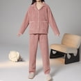 thumbnail image 1 of Fnooota Womens Pajama Sets, Warm Soft Long Sleeve 2-Piece Sleepwear Sets Pink Size M, 1 of 6