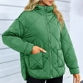 thumbnail image 1 of Fnooota Womens Puffer Jackets, Zip up Padded Hooded Warm Winter Jackets Outerwear Green Size S, 1 of 3