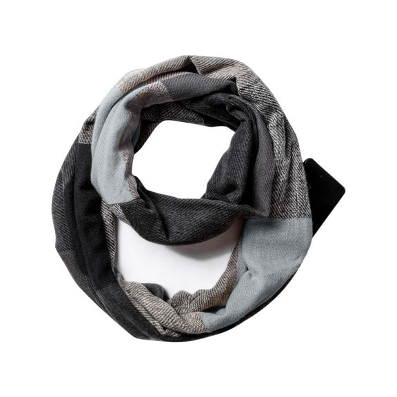 Fnooota Womens Pullover Scarves, Soft Plaid Casual Travel Scarf for Women Gray Size Free Size