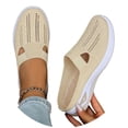 thumbnail image 1 of Fnooota Womens Slip on Sneakers, Summer Non Slip Mesh Casual Walking Shoes Beige Size 7.5, 1 of 8