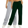 thumbnail image 1 of Fnooota Womens Sweatpants, Elastic Waist Casual Athletic 2 Piece Jogger Pants Green Size L, 1 of 6