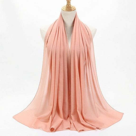 Fnooota Womens Travel Scarves, Casual Solid Color Lightweight Soft Spring Fall Scarf Pink Size Free Size