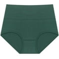 thumbnail image 1 of Fnooota Womens Underwear, 100% Cotton Briefs High Waist Panties Breathable Light Stretchy Comfort Army Green ,M, 1 of 2