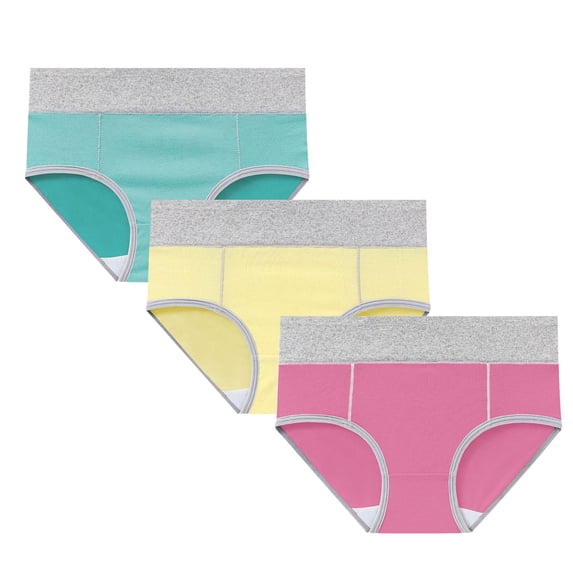 Fnooota Womens Underwear, Briefs 3-Pack 100% Cotton shaping Low-Rise Period Panties Light Comfort Breathable Stretchy Mint Green ,L