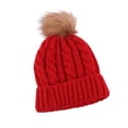 thumbnail image 1 of Fnooota Womens Winter Beanies, Warm Windproof Soft Snow Hats for Women Red Size Free Size, 1 of 1