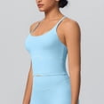 thumbnail image 1 of Fnooota Workout Tank Tops for Women, Racerback Running Scoop Neck Sleeveless Yoga Camisole Sky Blue Size XL, 1 of 4