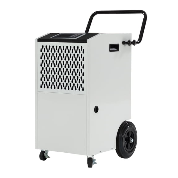 Fnova 154 Pints Commercial Basement Dehumidifier with Powerful Pump, Crawl Space Dehumidifier with Drain Hose, Auto Defrost, Humidity Control, Timer, Up to 7,000 Sq. Ft.