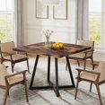 thumbnail image 1 of Fnova 31.5" Dining Table for 4, Modern Square Kitchen Table for Dining Room, Dark Brown, 1 of 19