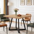 thumbnail image 1 of Fnova 31.5" Dining Table for 4, Modern Square Kitchen Table for Dining Room, Light Brown, 1 of 17