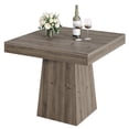 thumbnail image 1 of Fnova 31.5" Square Farmhouse Dining Table, Wood Coffee Table for 4 People, Modern Kitchen Table for Dining Room, Gray (Chairs Not Included), 1 of 9