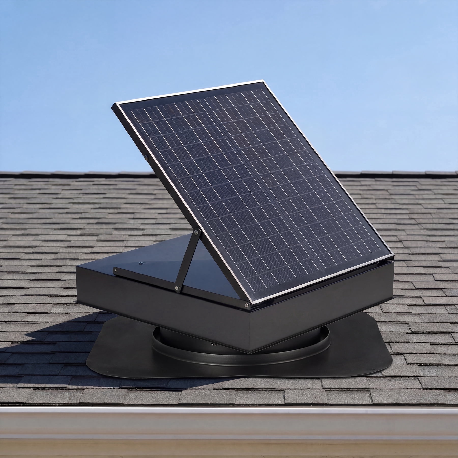 Fnova 35W Solar Attic Fan 2200 CFM With MPPT Controller Thermostat ...