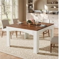 thumbnail image 1 of Fnova 39.4" Square Dining Table, Farmhouse Wood Kitchen Table Dinner Table, Seats 4 for Dining Room & Kitchen, Living Room, 1 of 12
