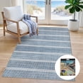 thumbnail image 1 of Fnova 3x5 Modern Washable Area Rug, Cute Coastal Non-Slip Striped Indoor/Outdoor Carpet, Oeko-Tex Certified, Blue, 1 of 12
