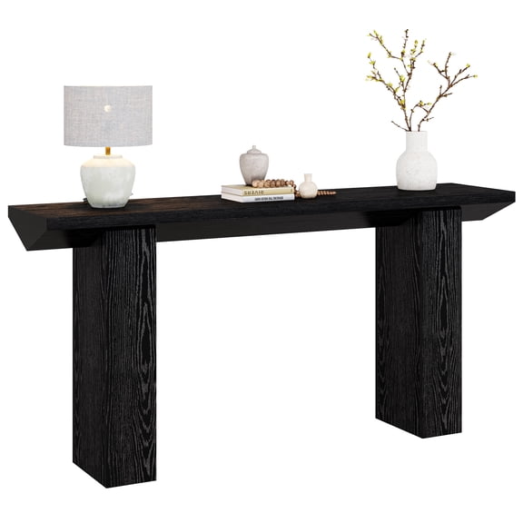 Fnova 62.99" Farmhouse Console Table, Modern Wooden Narrow Entryway Table, Long Behind Couch Table for Living Room, Hallway, Entrance