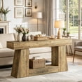 thumbnail image 1 of Fnova 63" Farmhouse Console Table, 2-Tier Rustic Entryway Table with Storage, Narrow Long Sofa Table for Living Room, Hallway, Foyer, 1 of 14