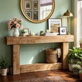thumbnail image 1 of Fnova 63" Farmhouse Console Table, 2-Tier Wooden Narrow Entryway Table, Long Sofa Table for Living Room, Entrance, Hallway, 1 of 18