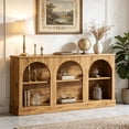 thumbnail image 1 of Fnova 63" Farmhouse Console Table, Wooden Entryway Table with 3-Tier Storage, Rectangular Sofa Table for Entrance, Hallway, Living Room, Behind Couch, 1 of 15
