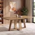 Wood Retangular Table Fnova 63‑Inch Rectangular Wood Dining Table, X‑Shaped Cross Frame Base ...