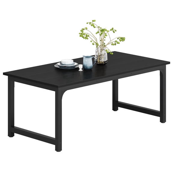Fnova 63" Industrial Dining Table, 6-8 Person Kitchen Table for Dining Room Kitchen Home Office Restaurant Bistro