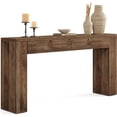 thumbnail image 1 of Fnova 63" Solid Wood Console Table with 2 Drawers, Farmhouse Extra Long Entryway Table, Rustic Sofa Table for Living Room, Hallway, Foyer, 1 of 4