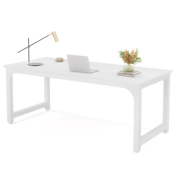 Fnova 70.87'' Extra Large Executive Desk, Home Office Computer Workstation with Thickened Metal Frame, Multipurpose for Conference, Dining, Home Office & Business Use